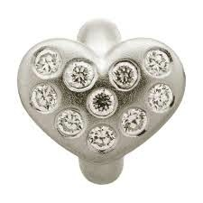Dije Corazón de Amor Blanco (Plata/Blanco)