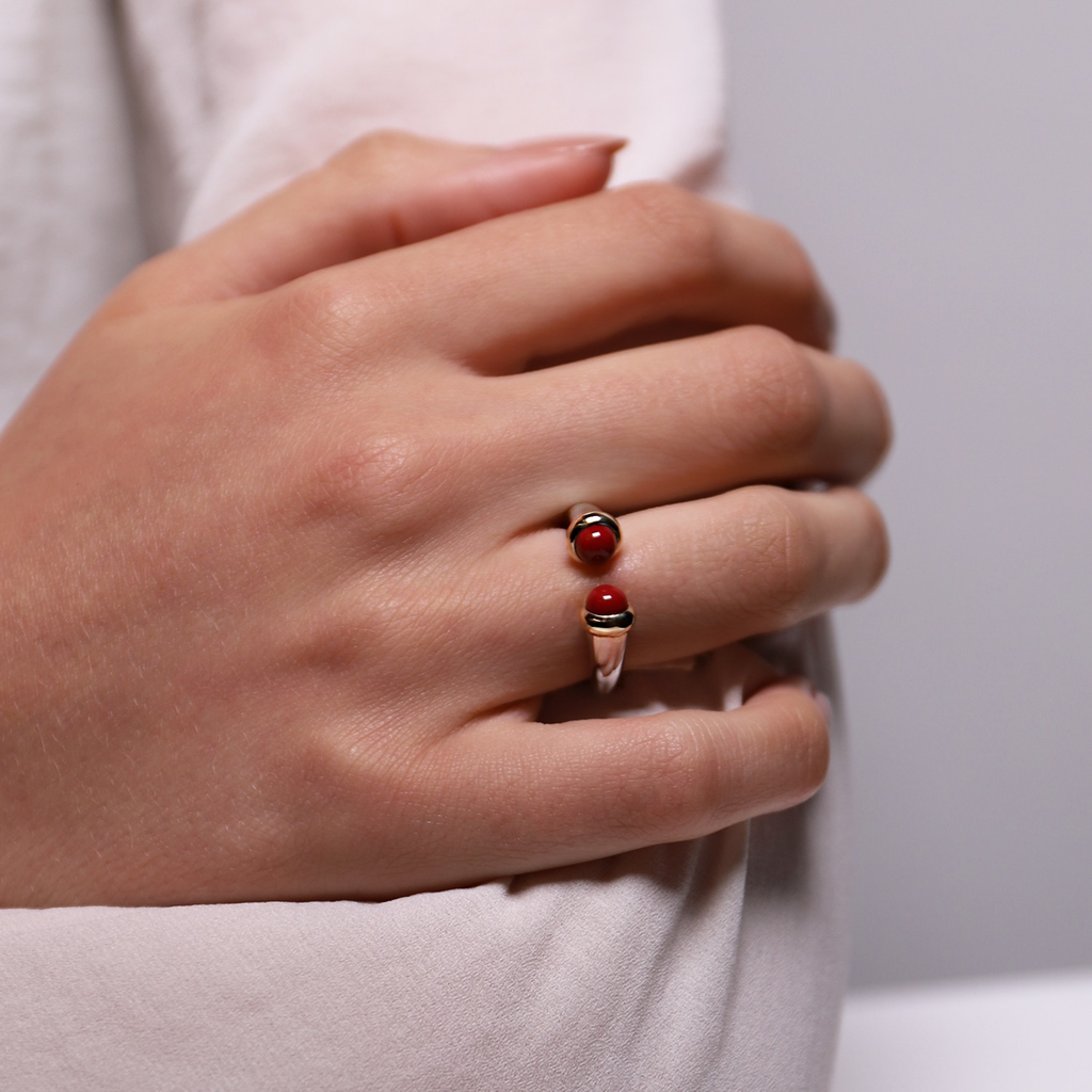 DOUBLE STONE TWO-TONE RING | Ti Sento Milano | Luby 
