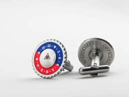 Speedometer Official Steel Cufflinks (Silver/Blue/Red) | Speedometer | Luby 