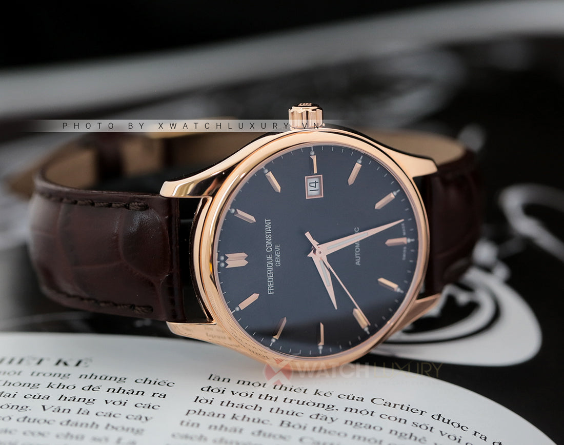 Classics Index Automatic (Rose-Gold/Black) | Frederique Constant | Luby 