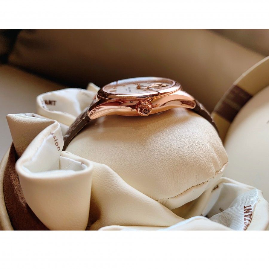 Ladies Automatic Double Heartbeat (Rose-Gold/Brown) | Frederique Constant | Luby 