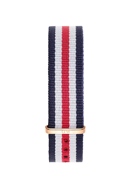 Canterbury Watch Strap (Navy Blue/Red/White/Rose-Gold) | Daniel Wellington | Luby 
