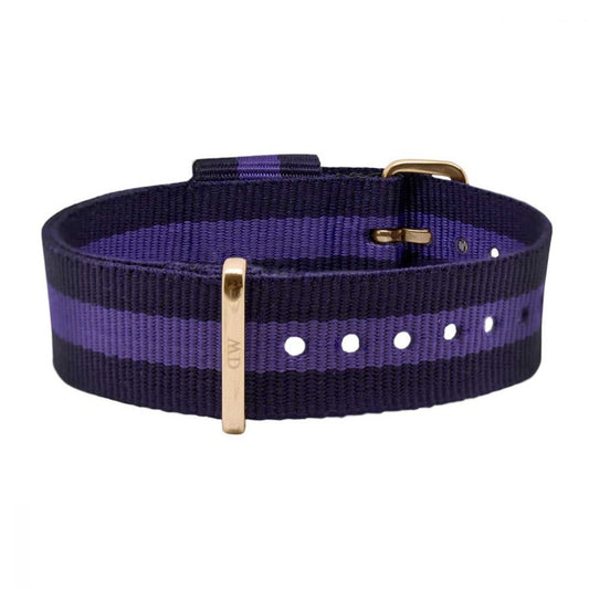 Swansea Watch Strap (Navy Blue/Purple/Rose-Gold) | Daniel Wellington | Luby 