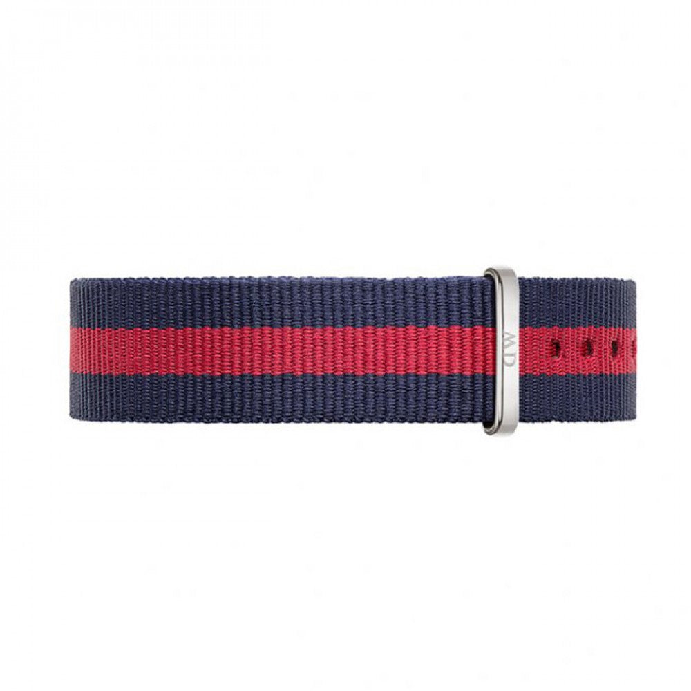 Classic Oxford Watch Strap (Navy Blue/Red/Silver) | Daniel Wellington | Luby 