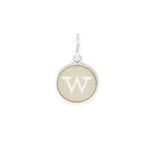 Letter W Etching Charm (Silver) | Alex and Ani | Luby 