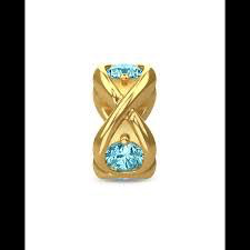 Sky Blue Infinity Ocean Charm (Gold/Sky Blue) | Endless Jewelry | Luby 