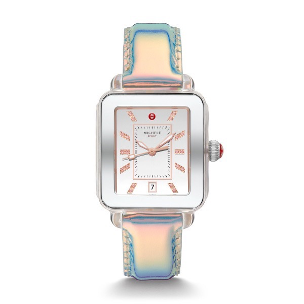 Deco Sport Stainless Topaz Dial Watch | Michele | Luby 