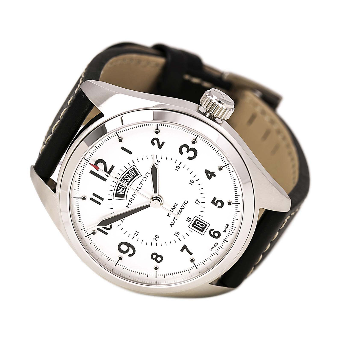 Khaki Automatic Field Day Date (Grey) | Hamilton | Luby 