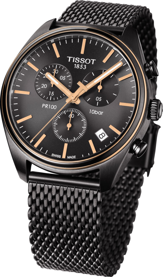 PR 100 Chronograph (Black) | Tissot | Luby 