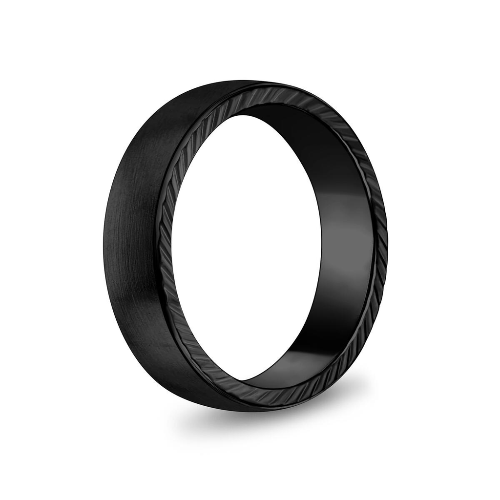Flat Steel Ring with Diamond Cut Edges | ARZ Steel | Luby 