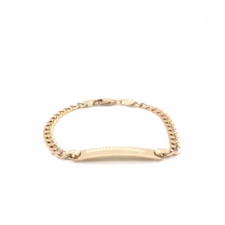 BRACELET 14K 2 TONOS CUBAN ENGRAVING | Luby Gold Collection | Luby 