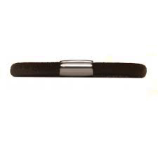 Choco Brown Single Wrap Leather Bracelet (Silver/Brown)