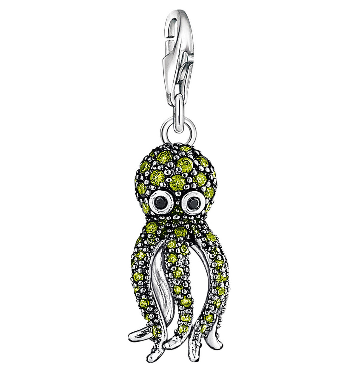 Octopus Charm (Silver/Green) | Thomas Sabo | Luby 