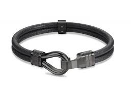 Clint Black Leather Bracelet (Black) | Brosway Italia | Luby 