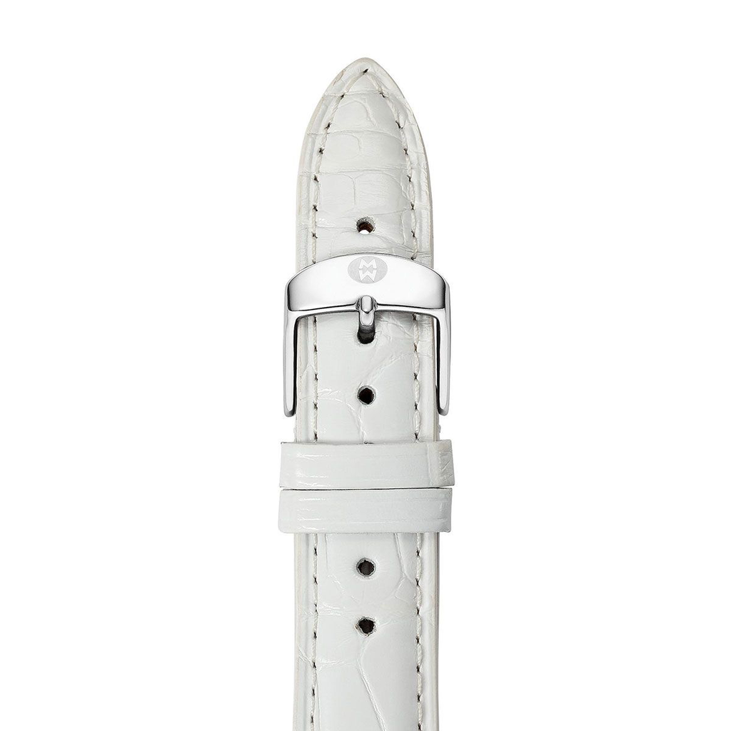 White Alligator Leather Watch Strap | Michele | Luby 