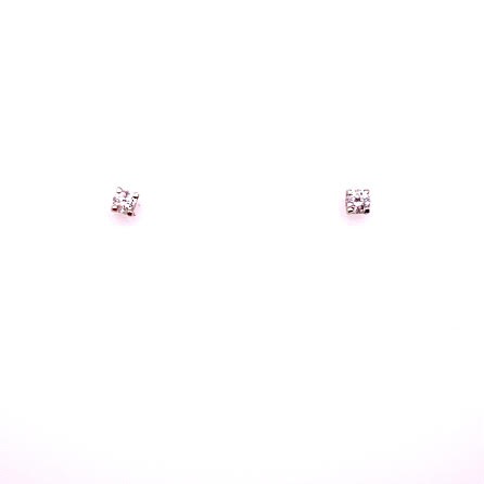 14k Diamond Small Round Cut White Gold 0.15ct Diamond Stud Earrings