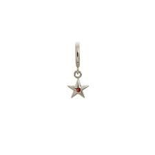 Garnet Shiny Star Charm (Silver/Red) | Endless Jewelry | Luby 