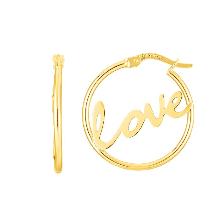 14K Gold Love Hoop | Luby Gold Collection | Luby 