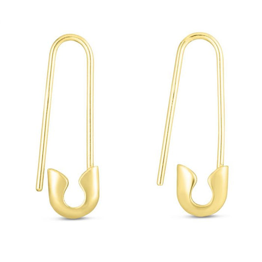 14K Gold Safety Pin Earring | Luby Gold Collection | Luby 