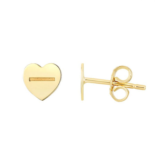 14K Heart Screw Studs | Luby Gold Collection | Luby 