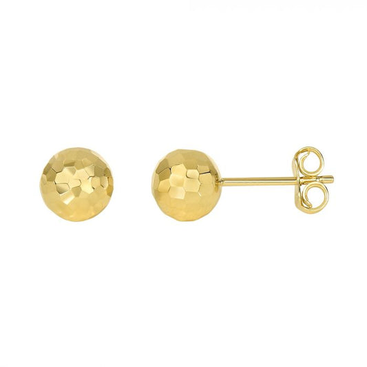 14K Gold 7mm Post Earring | Luby Gold Collection | Luby 