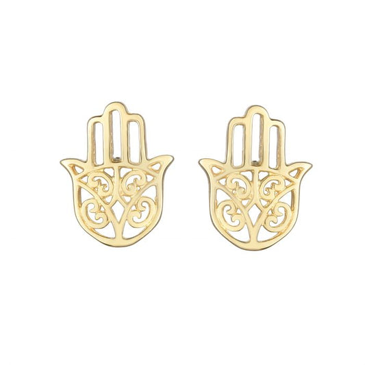 14K Gold Hamsa Stud Earring | Luby Gold Collection | Luby 