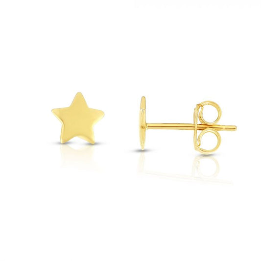 14K Gold Polished Star Stud Earring | Luby Gold Collection | Luby 