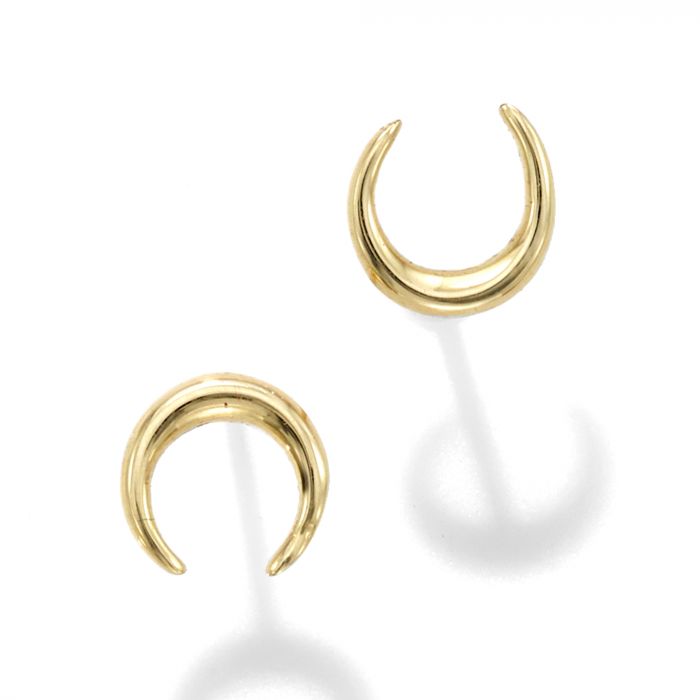 14K Gold Crescent Stud Earring | Luby Gold Collection | Luby 