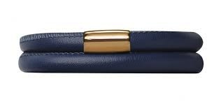 Blue Double Wrap Leather Bracelet (Rose-Gold/Blue) | Endless Jewelry | Luby 