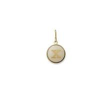Letter X Etching Charm (14kt Gold)