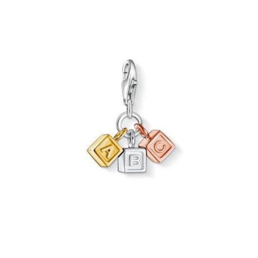Charm ABC-Cubes (Plata/Oro/Oro rosa)