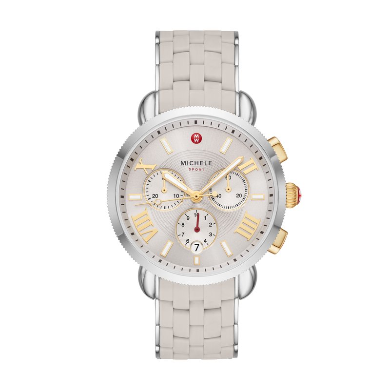 Sporty Sport Sail Wheat Silicone-Wrapped Stainless Steel Watch | Michele | Luby 