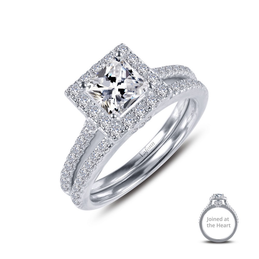 Joined at the Heart Princess Cut Wedding Set | Lafonn | Luby 