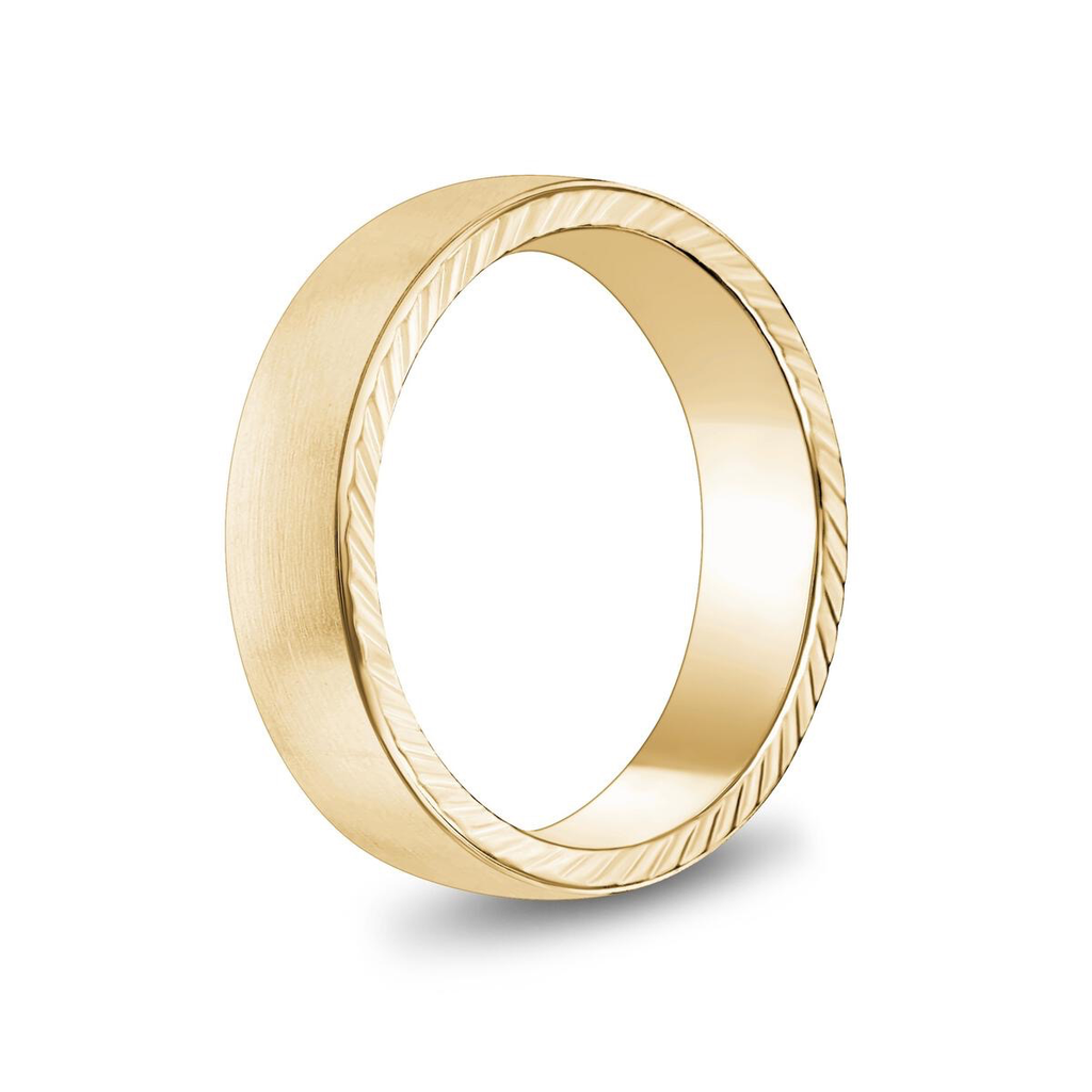 Flat Steel Ring with Diamond Cut Edges | ARZ Steel | Luby 