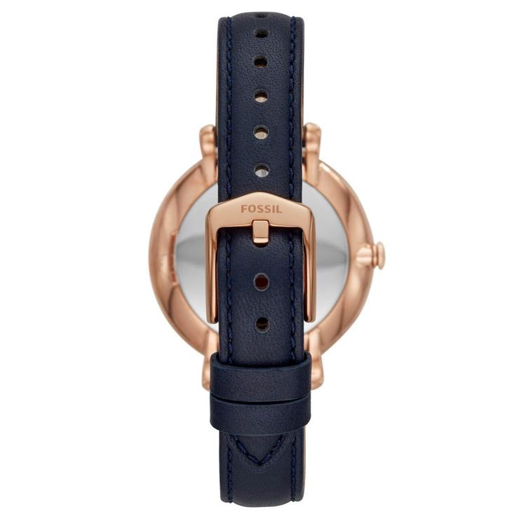 Ladies Jacqueline Watch (Blue/Rose-Gold) | Fossil | Luby 