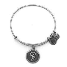 Letter Z Charm Bangle Bracelet (Silver) | Alex and Ani | Luby 