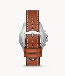 Garrett Chronograph Luggage Leather Watch | Fossil | Luby 