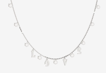 LOVE NECK SILVER WITH STONE | Rebecca | Luby 