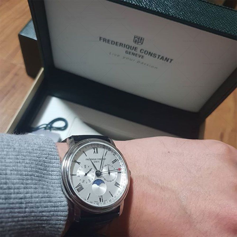 Classics Business Timer (White-Silver) | Frederique Constant | Luby 