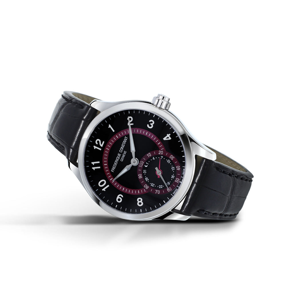 Horological Smartwatch Gents Classics (Black/Dark Red) | Frederique Constant | Luby 