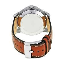 Grant Twist Luggage Watch (Silver/Brown) | Fossil | Luby 