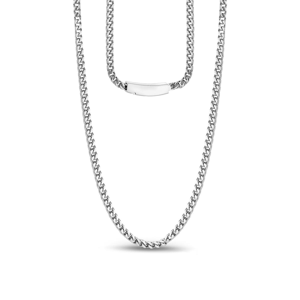 Stainless Steel Franco Link Necklace | ARZ Steel | Luby 