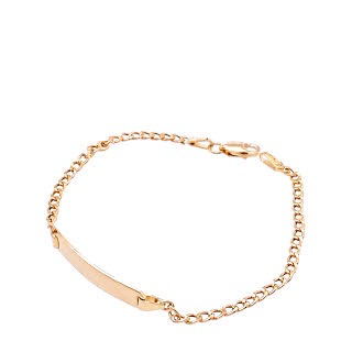 Cuban Link Engraving 14k Gold Baby Bracelet | Luby Gold Collection | Luby 