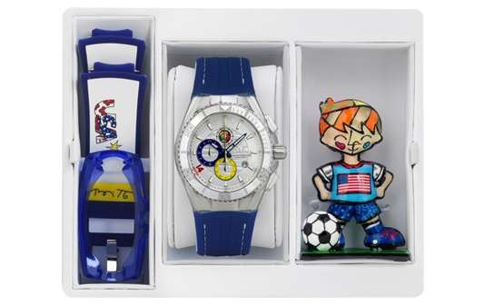 Cruise USA "Tribute to Soccer" Chronograph Watch (White/Blue) | Techno Marine | Luby 