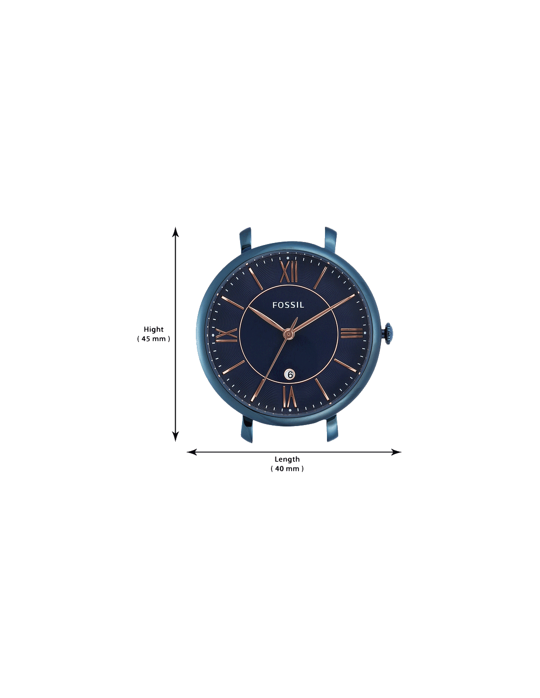 Jacqueline Date Watch (Blue) | Fossil | Luby 