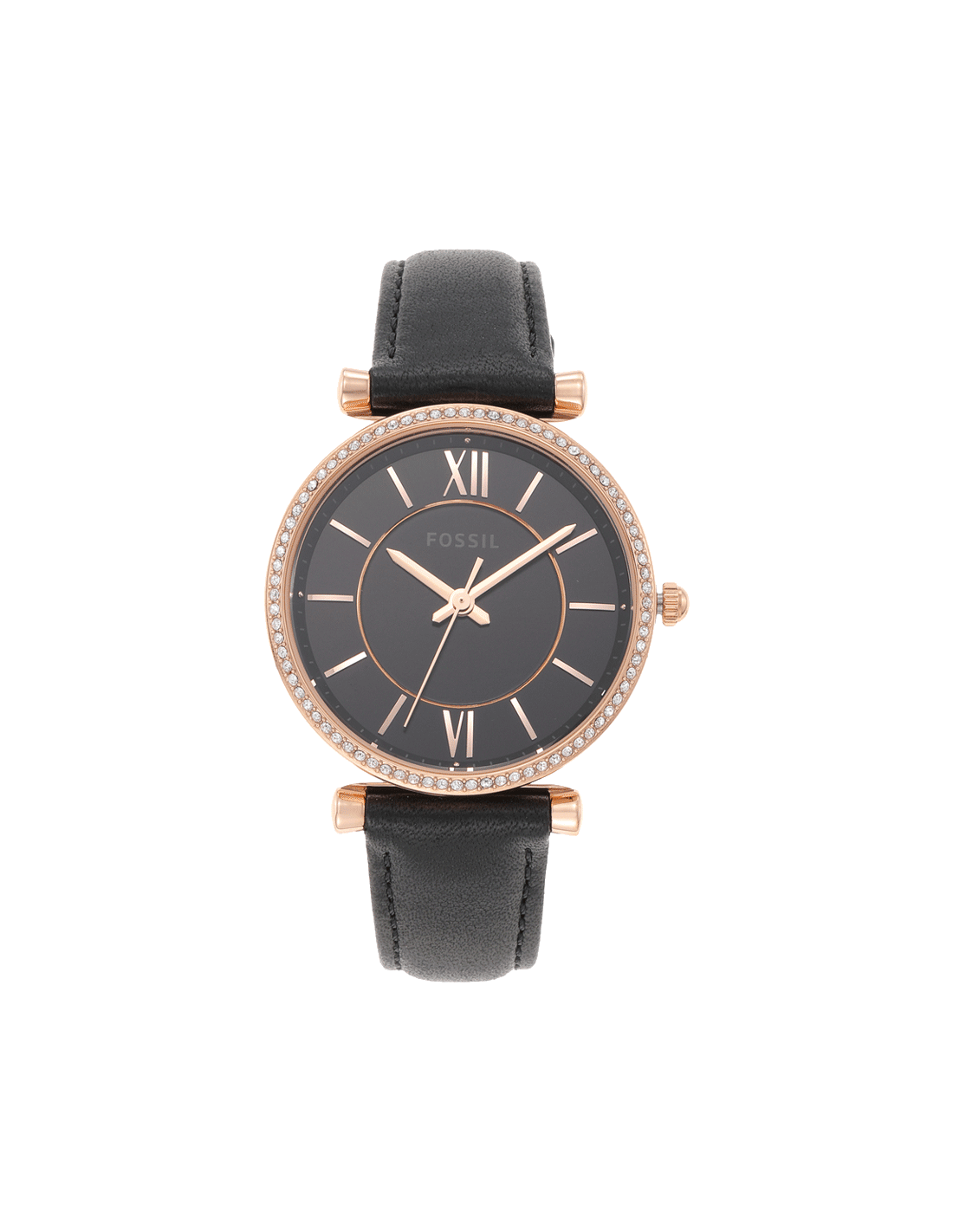 Carlie Watch (Rose-Gold/Black) | Fossil | Luby 