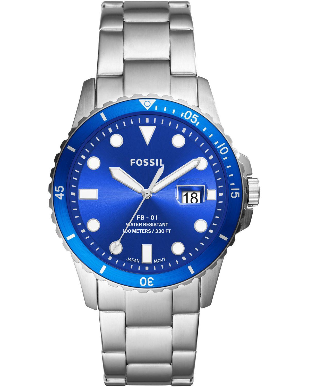 FB-01 Watch (Silver/Blue) | Fossil | Luby 