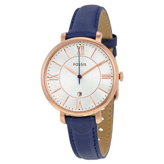 Ladies Jacqueline Watch (Navy Blue/Rose-Gold) | Fossil | Luby 