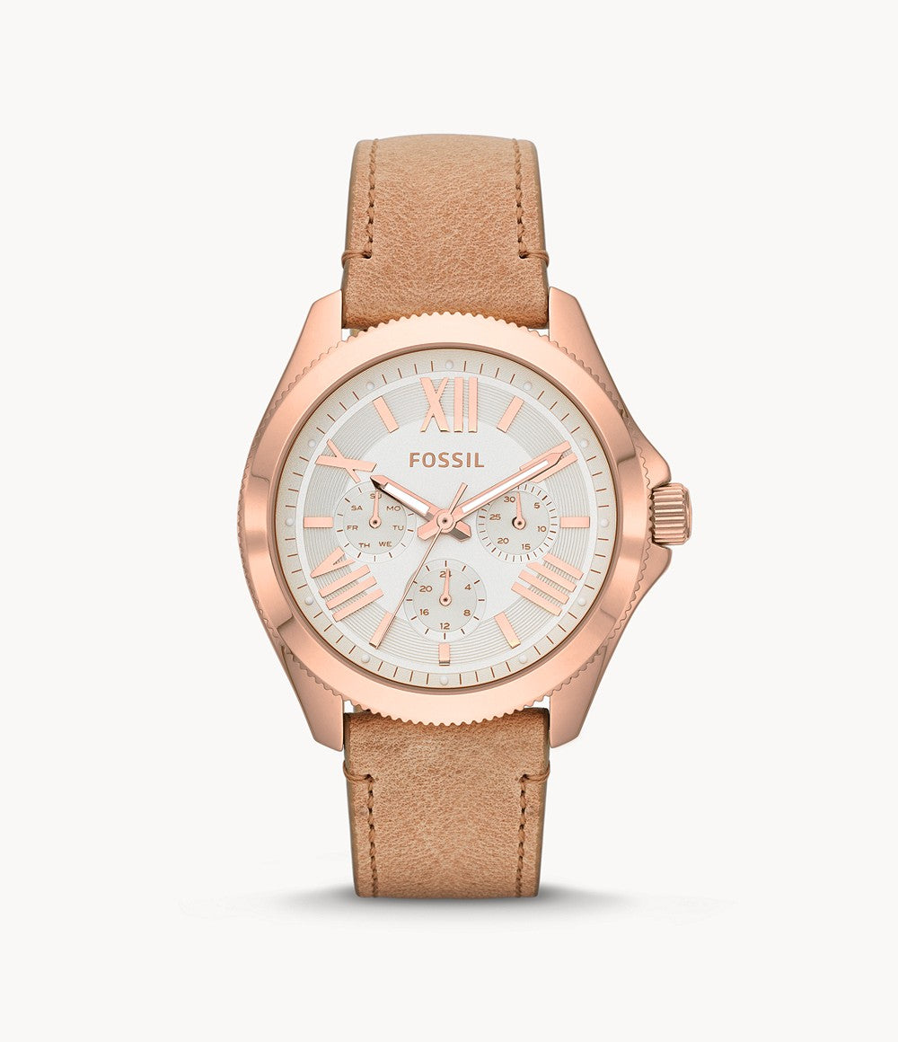Cecile Multifunction Watch (Rose-Gold/Beige) | Fossil | Luby 