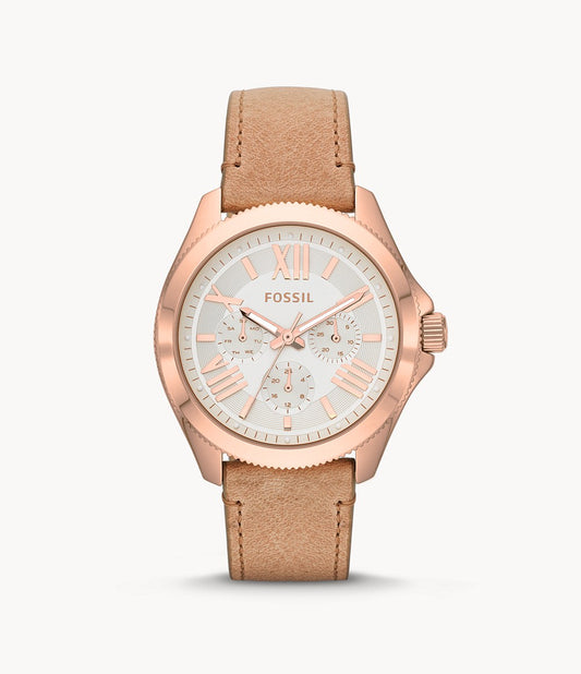 Cecile Multifunction Watch (Rose-Gold/Beige) | Fossil | Luby 